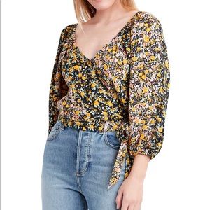 BCBGeneration Wrap Top Garden Parade